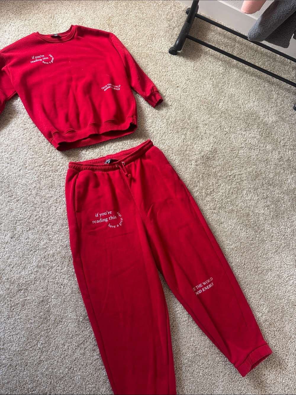 Primark Red Fleece Joggers